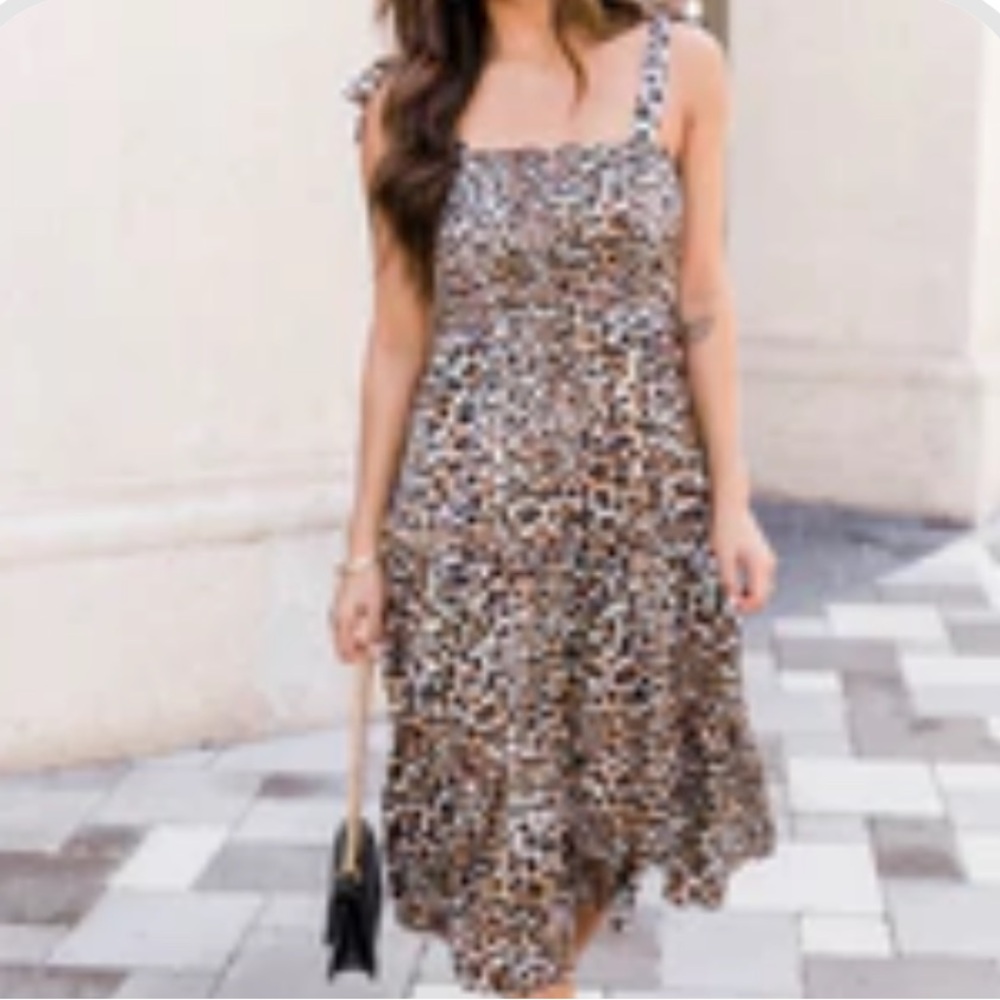 Pink Lily Animal Print Dress